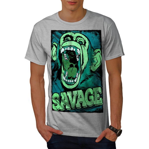 Crazy Monkey Scream Mens T-Shirt