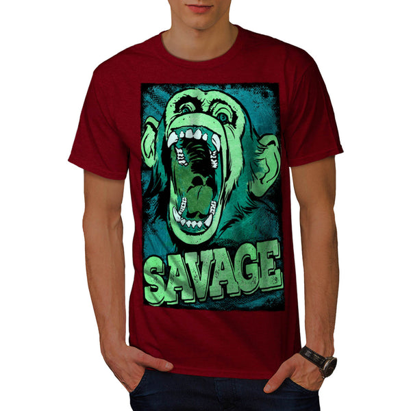 Crazy Monkey Scream Mens T-Shirt