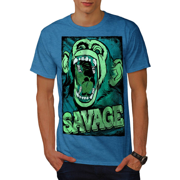 Crazy Monkey Scream Mens T-Shirt