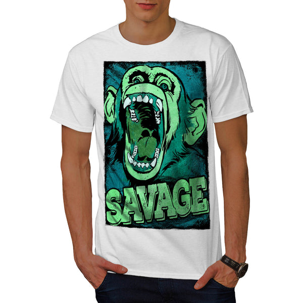 Crazy Monkey Scream Mens T-Shirt