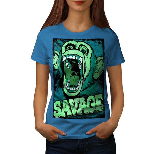 Crazy Monkey Scream Womens T-Shirt