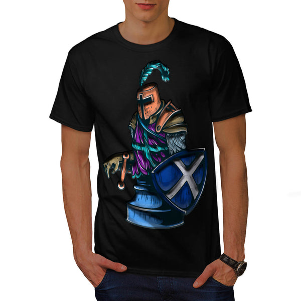 Chess Warrior Figure Mens T-Shirt