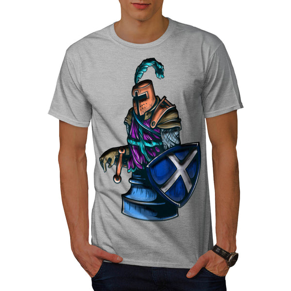 Chess Warrior Figure Mens T-Shirt