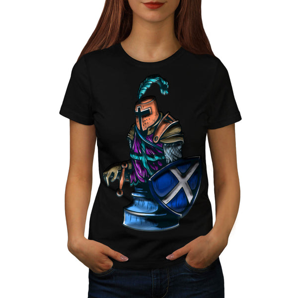 Chess Warrior Figure Womens T-Shirt