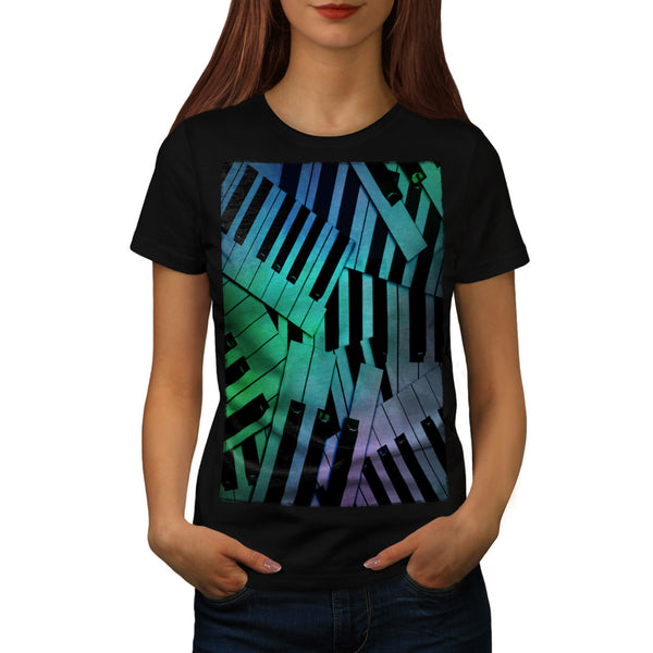 Keybord Play Music Womens T-Shirt