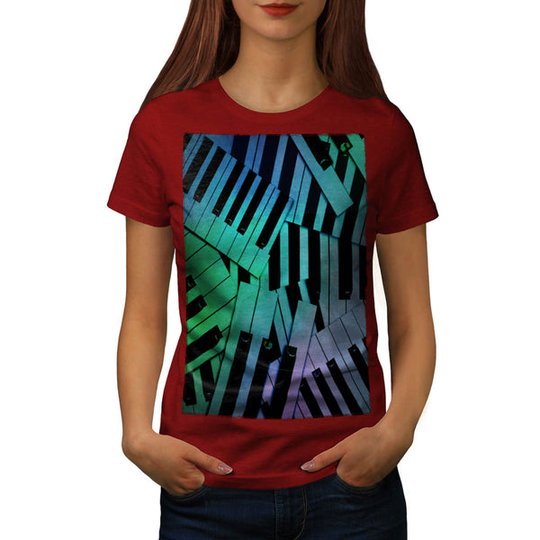 Keybord Play Music Womens T-Shirt