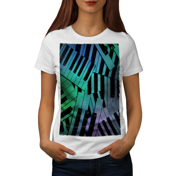 Keybord Play Music Womens T-Shirt