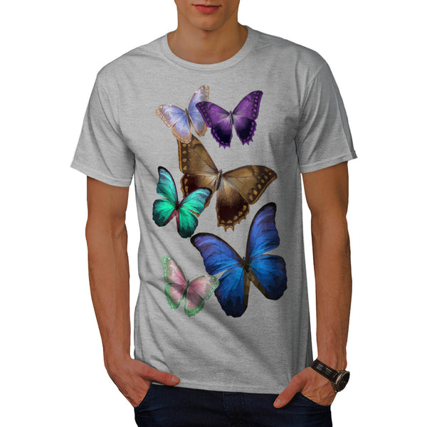 Butterfly Multicolor Mens T-Shirt