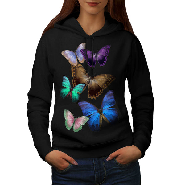 Butterfly Multicolor Womens Hoodie