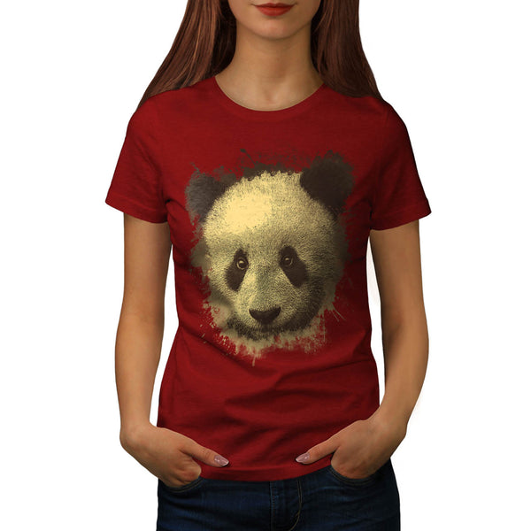 Panda Face Splash Womens T-Shirt