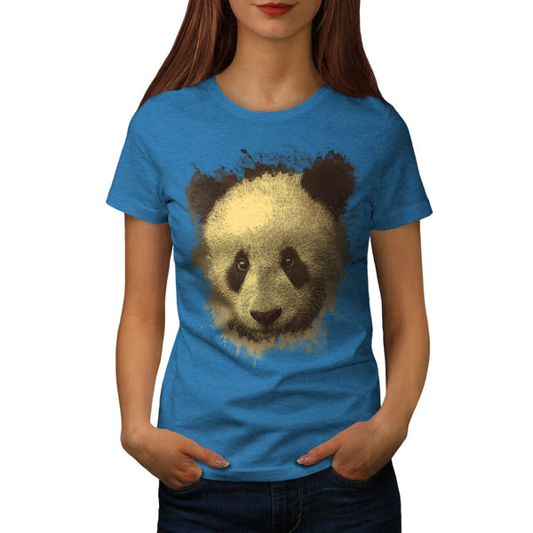 Panda Face Splash Womens T-Shirt