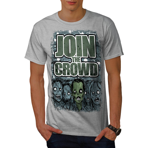 Zombie Monster Crowd Mens T-Shirt