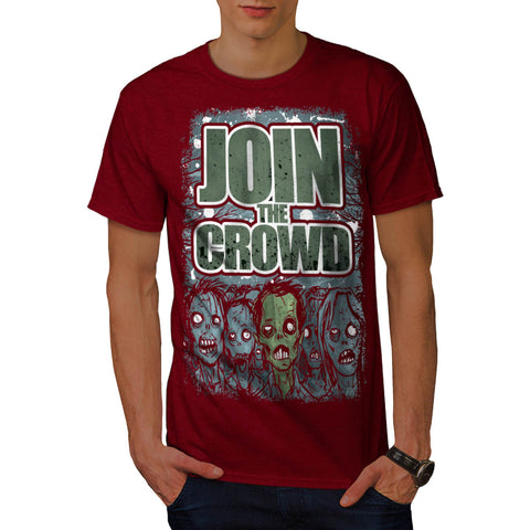 Zombie Monster Crowd Mens T-Shirt