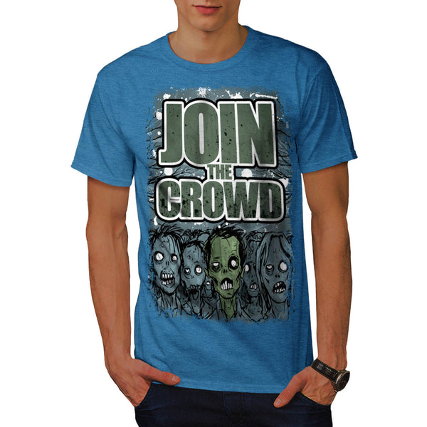 Zombie Monster Crowd Mens T-Shirt