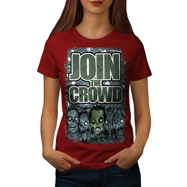 Zombie Monster Crowd Womens T-Shirt
