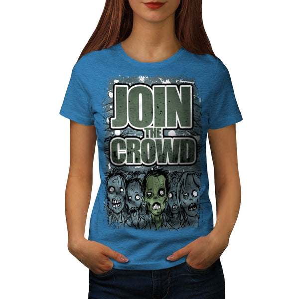 Zombie Monster Crowd Womens T-Shirt
