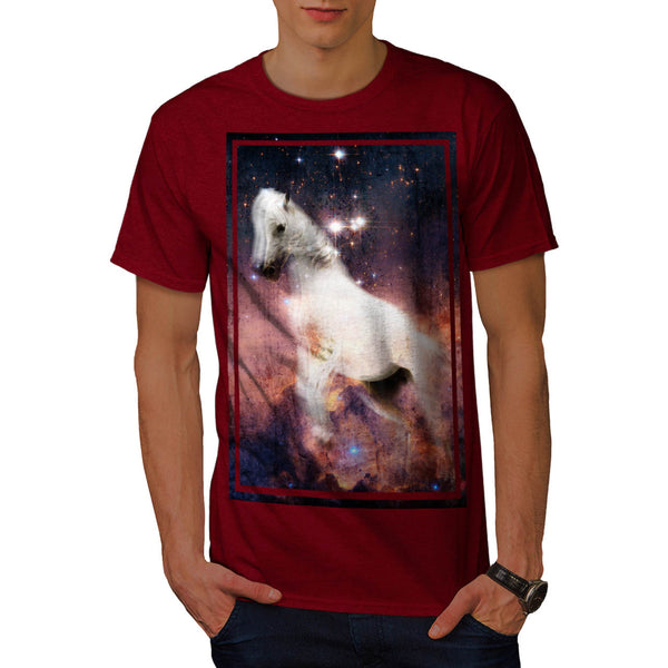 White Space Horse Mens T-Shirt