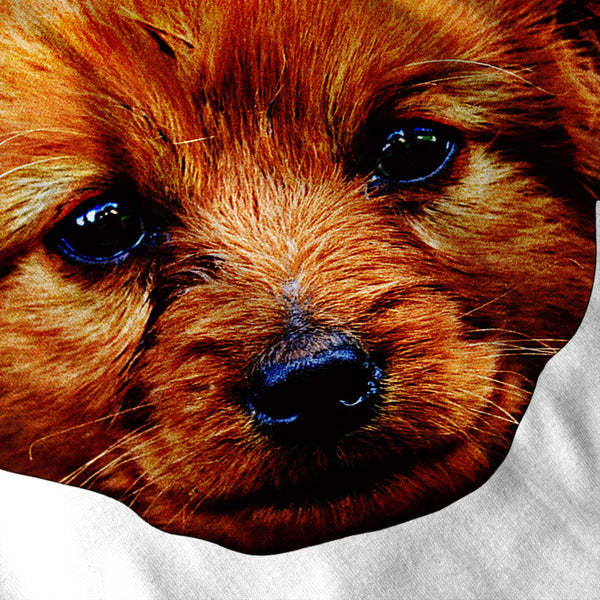 Brown Puppy Dog Head Womens T-Shirt