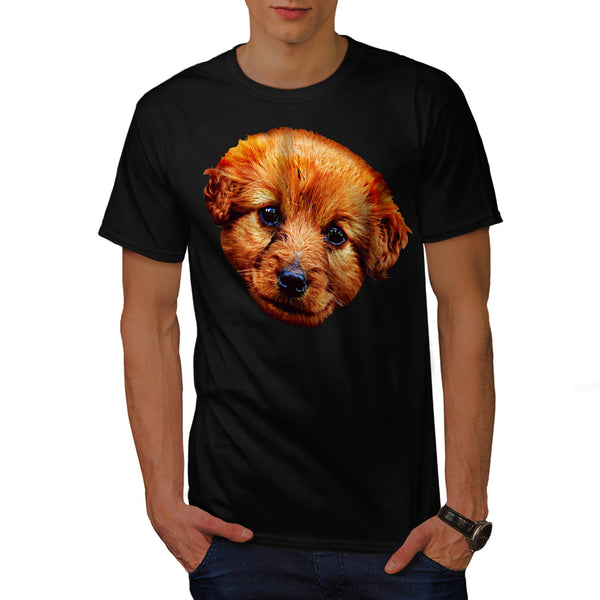 Brown Puppy Dog Head Mens T-Shirt