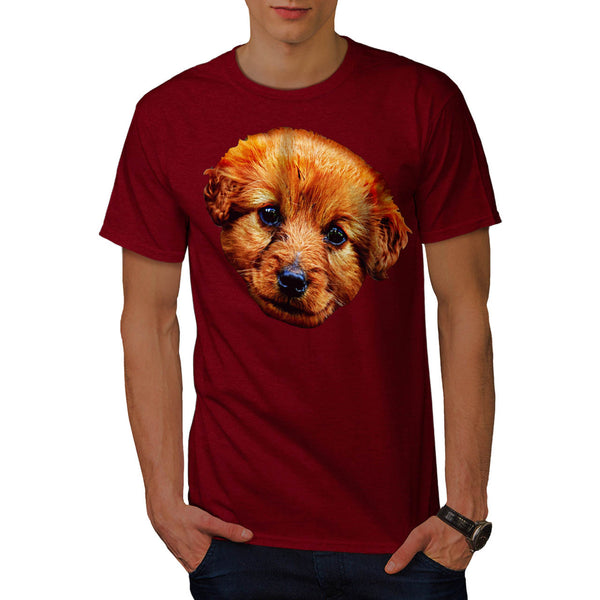 Brown Puppy Dog Head Mens T-Shirt