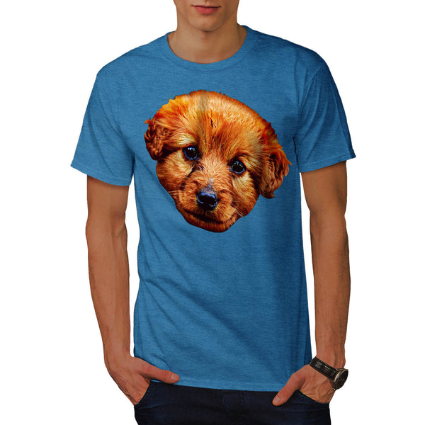 Brown Puppy Dog Head Mens T-Shirt