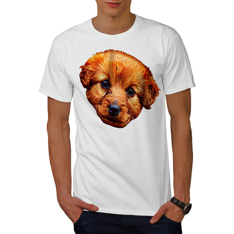 Brown Puppy Dog Head Mens T-Shirt