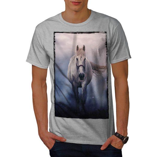 White Horse Running Mens T-Shirt