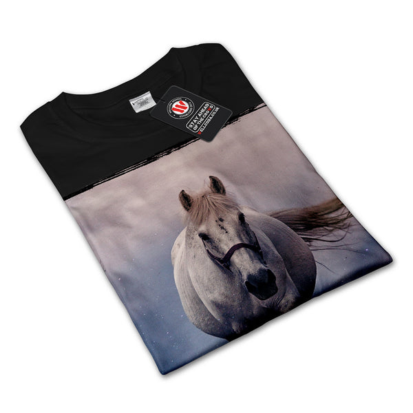 White Horse Running Mens Long Sleeve T-Shirt