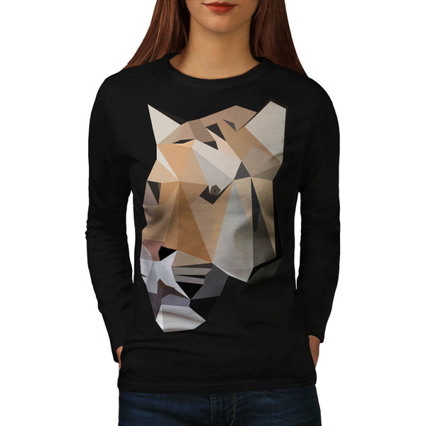 Beware Stripy Tiger Womens Long Sleeve T-Shirt