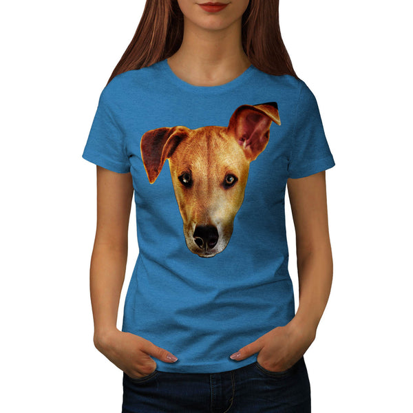 Doggy Head Ear Lift Womens T-Shirt
