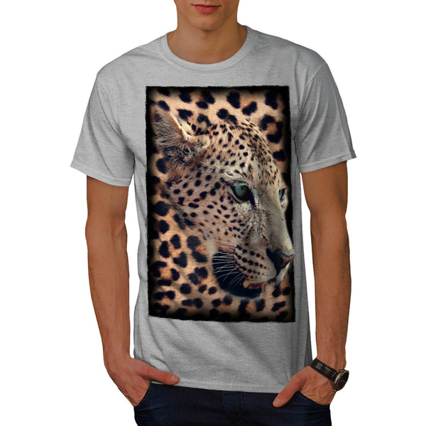 Cheetah Face Look Mens T-Shirt
