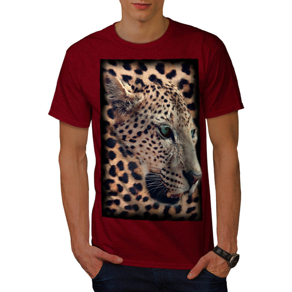 Cheetah Face Look Mens T-Shirt