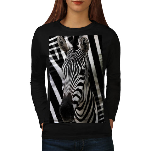 Zebra Head Fashion Womens Long Sleeve T-Shirt