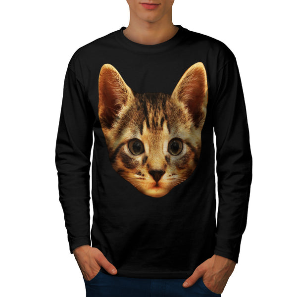 Lovely Kitten Eye Mens Long Sleeve T-Shirt