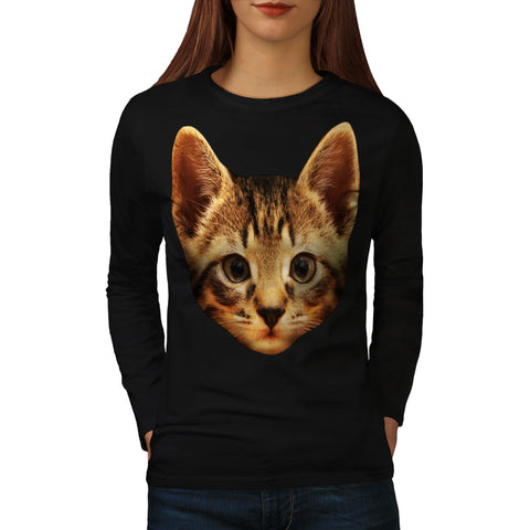 Lovely Kitten Eye Womens Long Sleeve T-Shirt