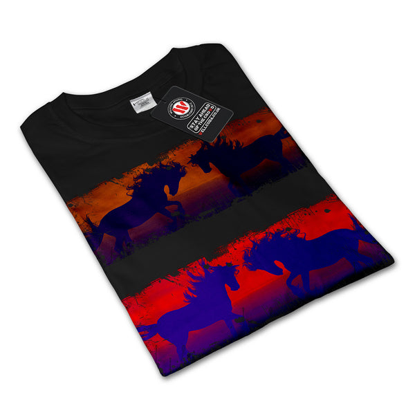 Wild Stallion Print Mens Long Sleeve T-Shirt