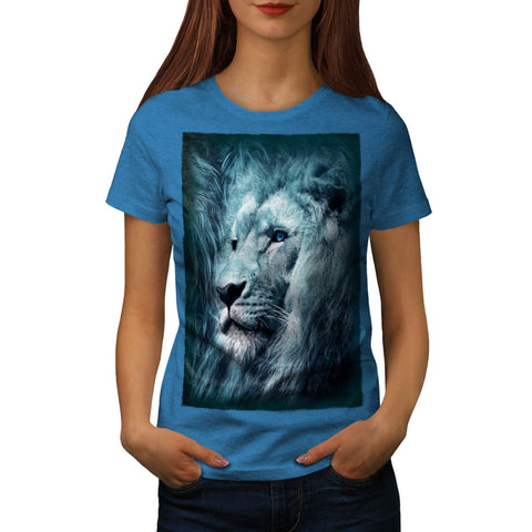 Mighty Lion Face Womens T-Shirt