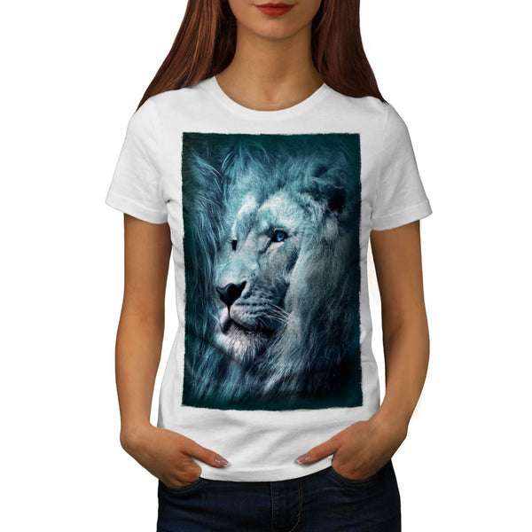 Mighty Lion Face Womens T-Shirt