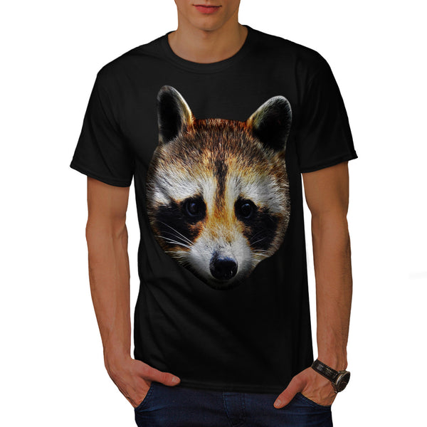 Cute Raccoon Face Mens T-Shirt