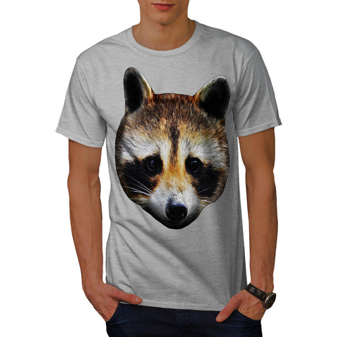 Cute Raccoon Face Mens T-Shirt