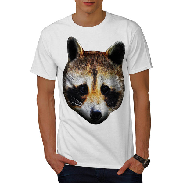 Cute Raccoon Face Mens T-Shirt