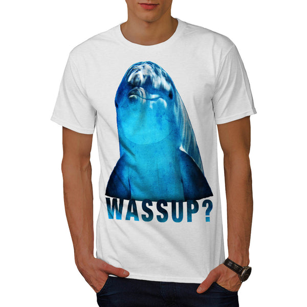Wassup Blue Dolphin Mens T-Shirt