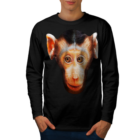 Interested Monkey Mens Long Sleeve T-Shirt