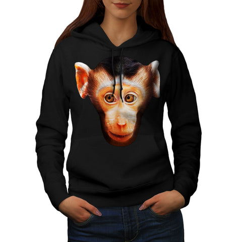 Interested Monkey Womens Hoodie