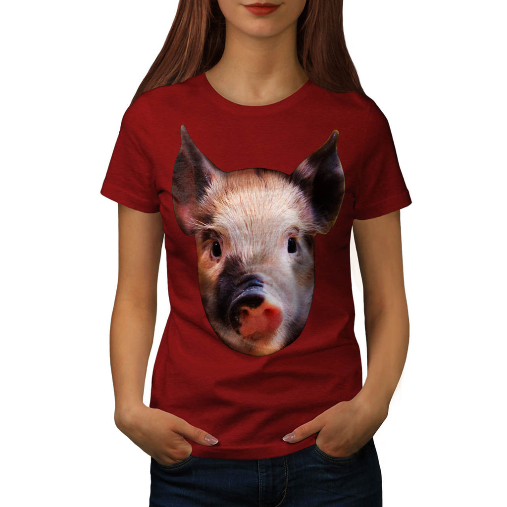 Adorable Piggy Nose Womens T-Shirt