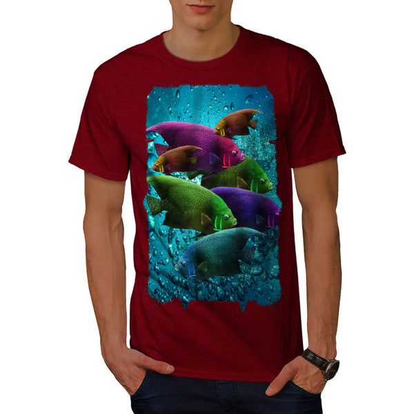 Flashy Colour Fish Mens T-Shirt