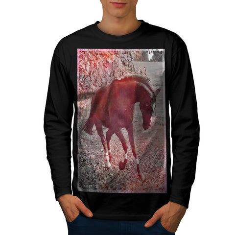 Young Horse Gallop Mens Long Sleeve T-Shirt