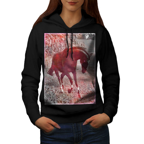 Young Horse Gallop Womens Hoodie
