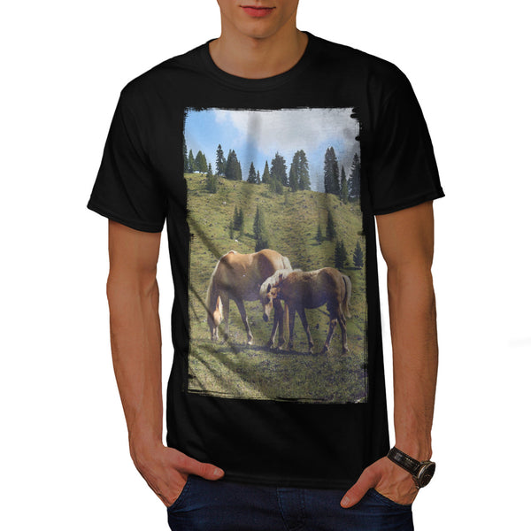 Foal & Mama Horse Mens T-Shirt