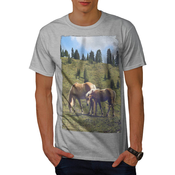 Foal & Mama Horse Mens T-Shirt